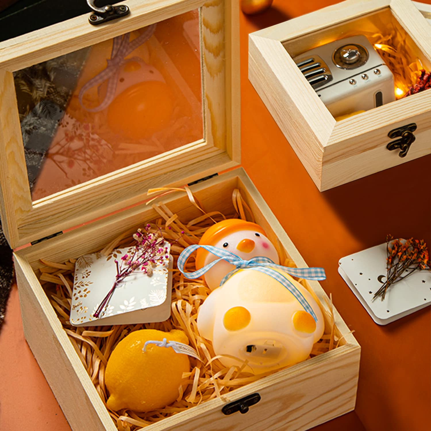 Amazon.co.jp: 木製ボックス 特大未仕上げパインウッドボックス 木製