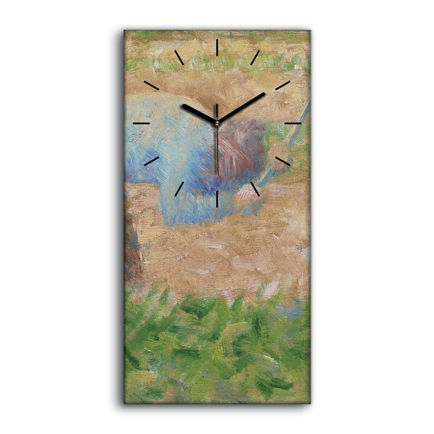 Horloge sur Toile Art Moderne d'exception Coloray 30x60cm aux détails soignés