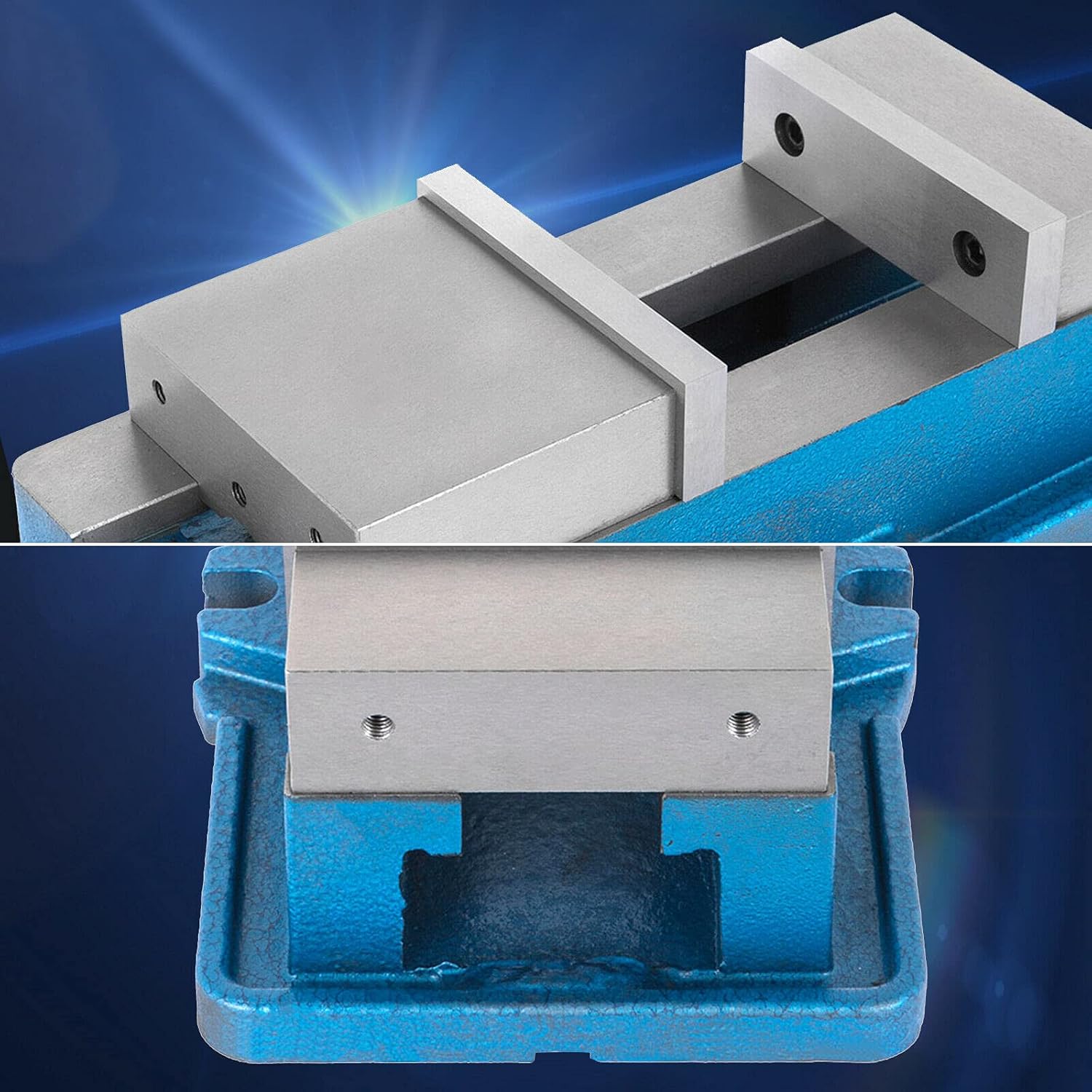 Happybuy 4 Inch ACCU Lock Down Vise Precision Milling Vise 4 Inch Jaw Width Drill Press Vise Milling Drilling Machine Bench Clamp Clamping Vice(4")