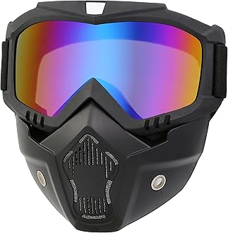 Motorcycle Face Mask Full Face,Dirt Bike Goggles Motocross, ATV, Offroad, Riding Racing Goggles for Men Women