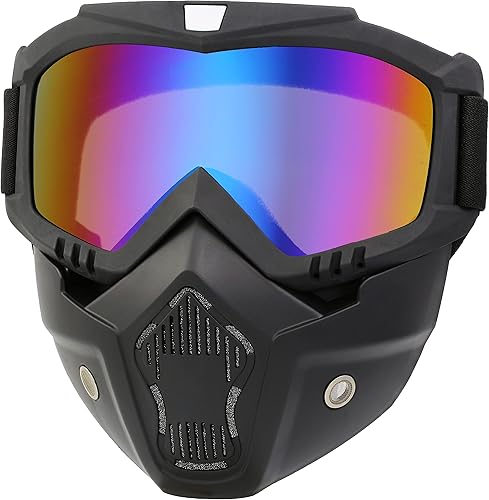 Miniatura 12 de Máscara facial de motocicleta de cara completa, gafas de bicicleta de tierra motocross, ATV, todoterreno, gafas de conducción y carreras