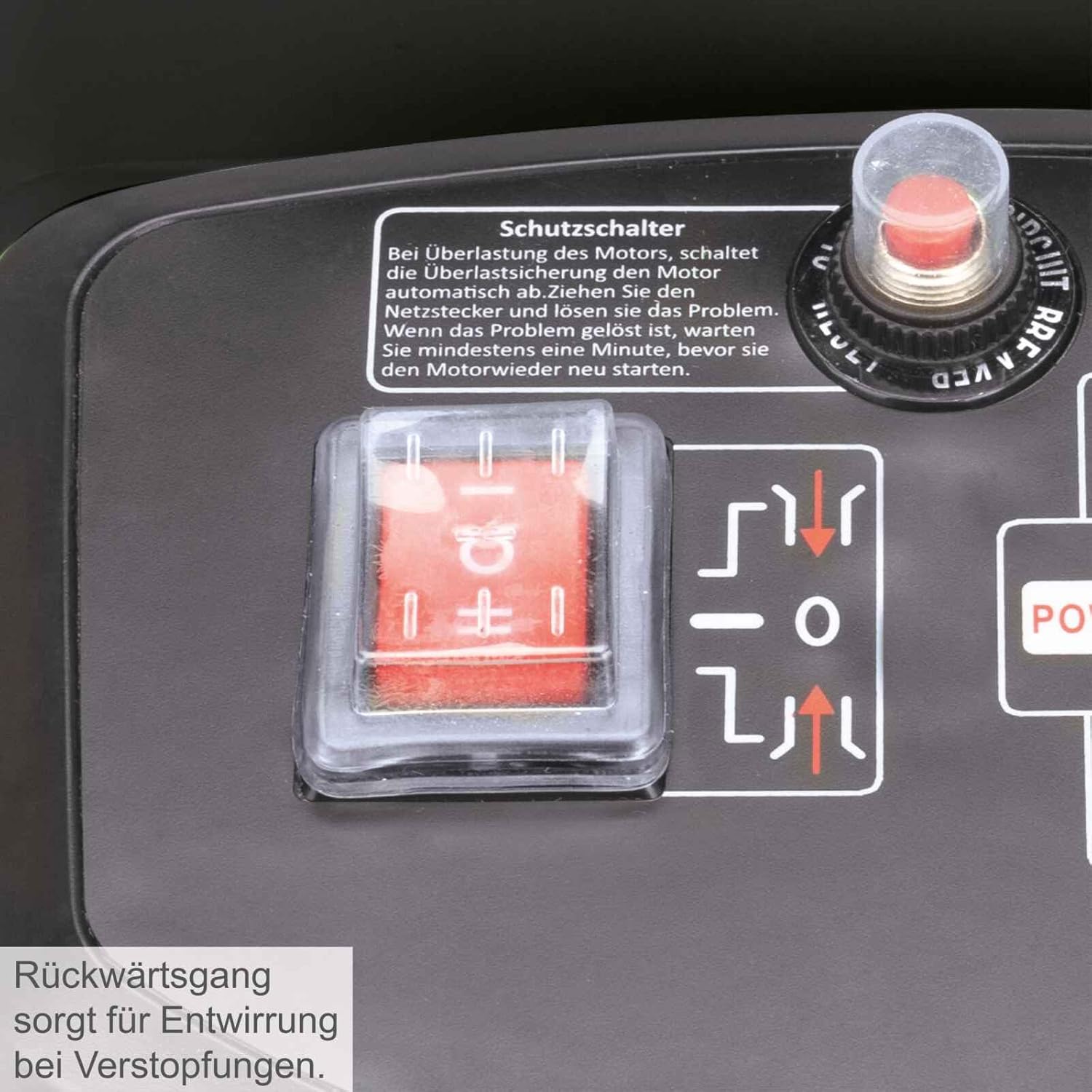 Close-up of Scheppach GS60 cutting roller mechanism