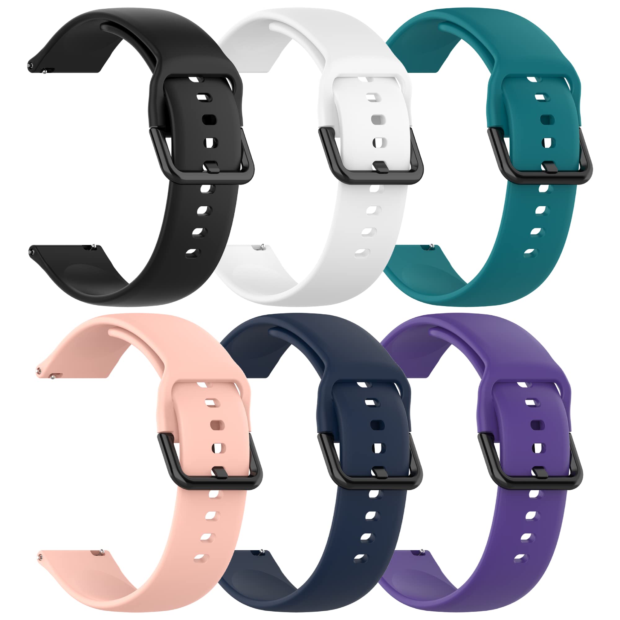 Watch Band Compatible with Choosice IP67 Smart Watch Bands 20mm Replacement Adjustable Arm Breathable Silicone Bracelet Wristband Sport