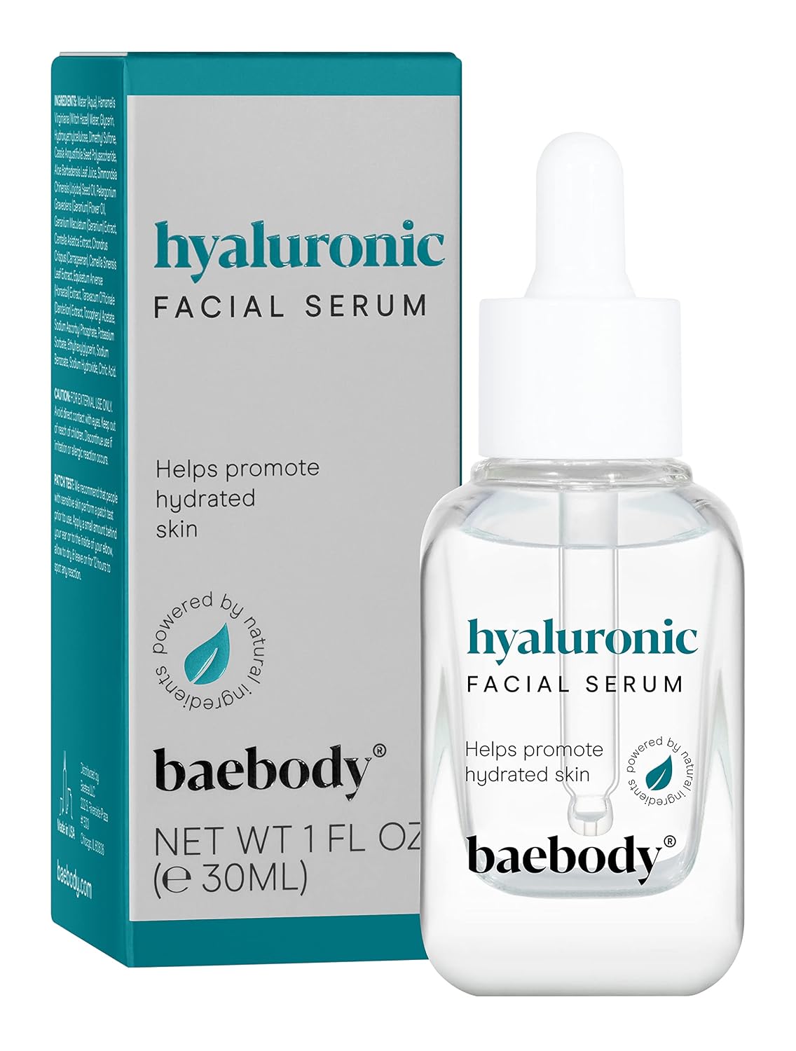 Baebody Critically Acclaimed Hyaluronic Acid Serum for Face with Vitamin C, Vitamin E, Ultra Hydrating, Anti Aging, Moisturizes, Plumps Skin, Reduces Wrinkles, 1 Oz