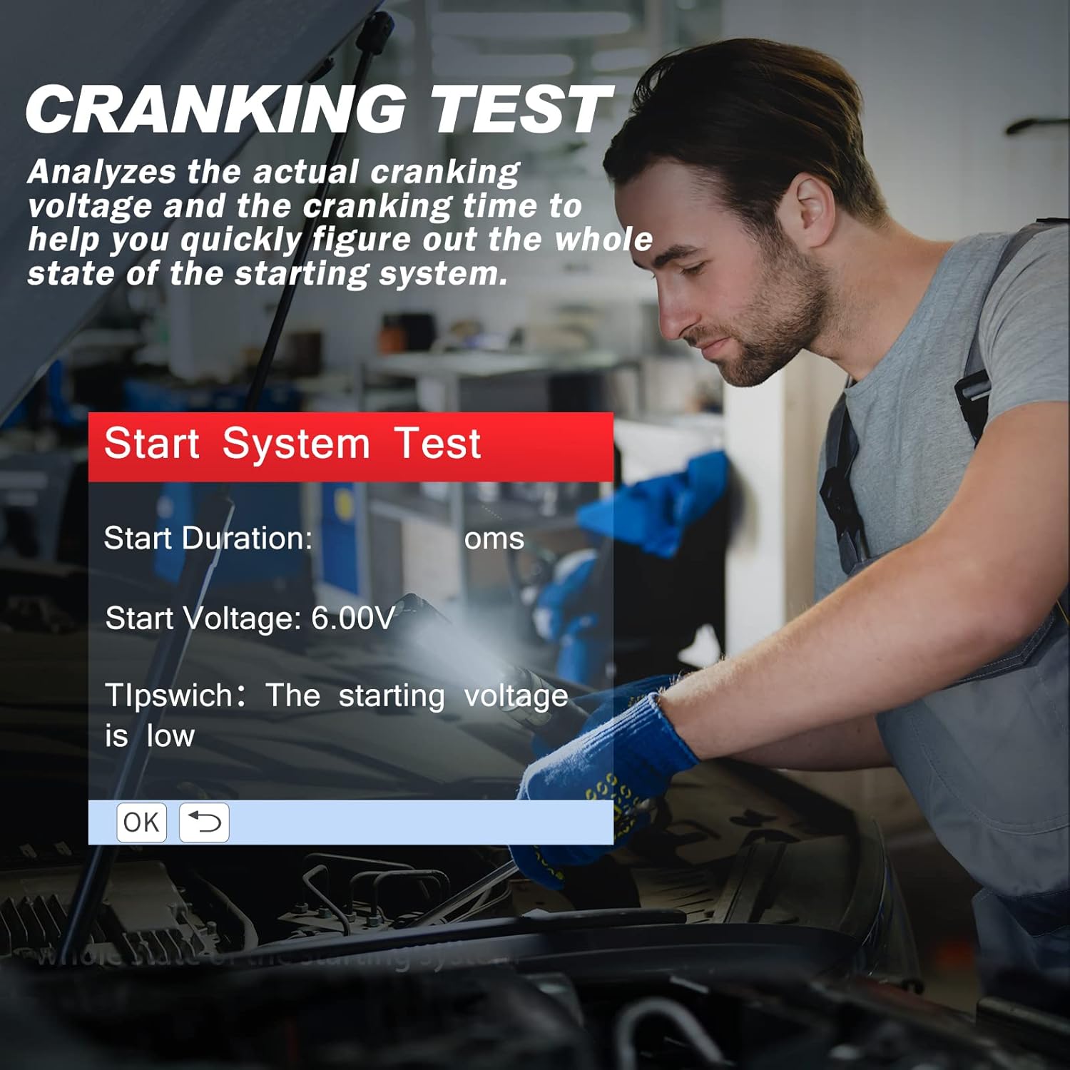 2026 LAUNCH CRB3001 OBD2 Scanner 12V Car Battery Tester, 2 in 1 Code Reader Scan Tool Automotive Battery Alternator Load Tester,Check Engine Light