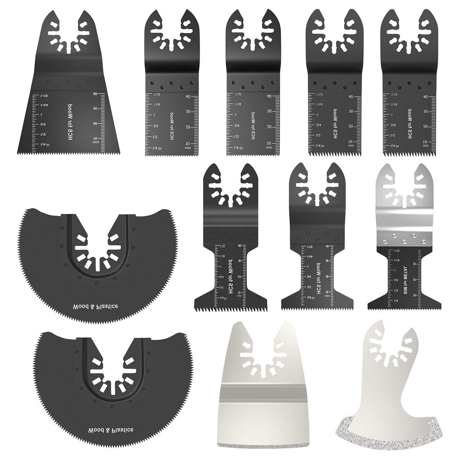 Set di lame for sega universali Lama for sega multiutensile oscillante for Bosch Dremel Fein DeWalt Chicago Multimaster Power 34mm-88mm