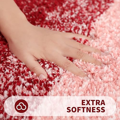 Miniatura 3 de OLANLY Juego de 2 alfombras de baño de lujo, alfombras de baño de microfibra suave y absorbente y alfombra de inodoro de contorno en forma de U,