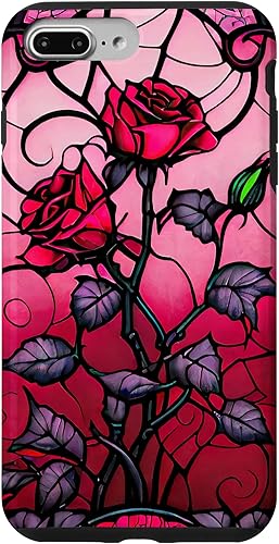 Funda gótica para iPhone 7 Plus/8 Plus con diseño de rosas rojas