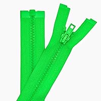 Vista 21 de MebuZip 2 cremalleras separadoras #5 de 6 pulgadas, cremalleras de plástico moldeadas con cremallera de resina a granel para coser abrigos, Blanco