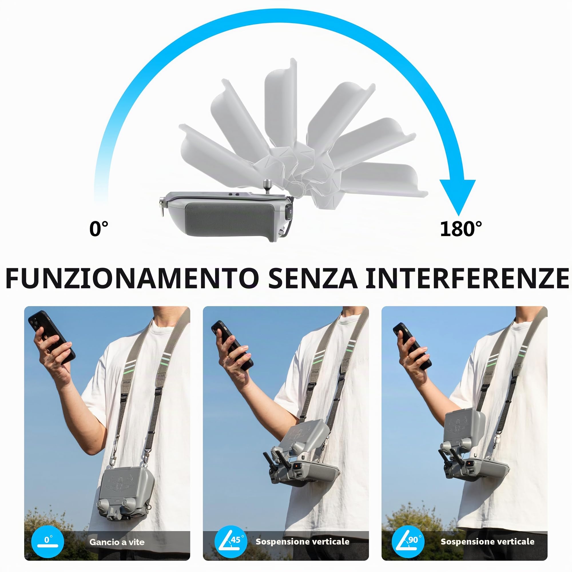 STARTRC LITO X1 Cappuccio Parasole Laccetto per DJI RC 2 e RC Controller, 3 in 1 Migliorata Protezione Schermo parasole per DJI Mini 5/4/3 Pro/Avata 360 Accessori