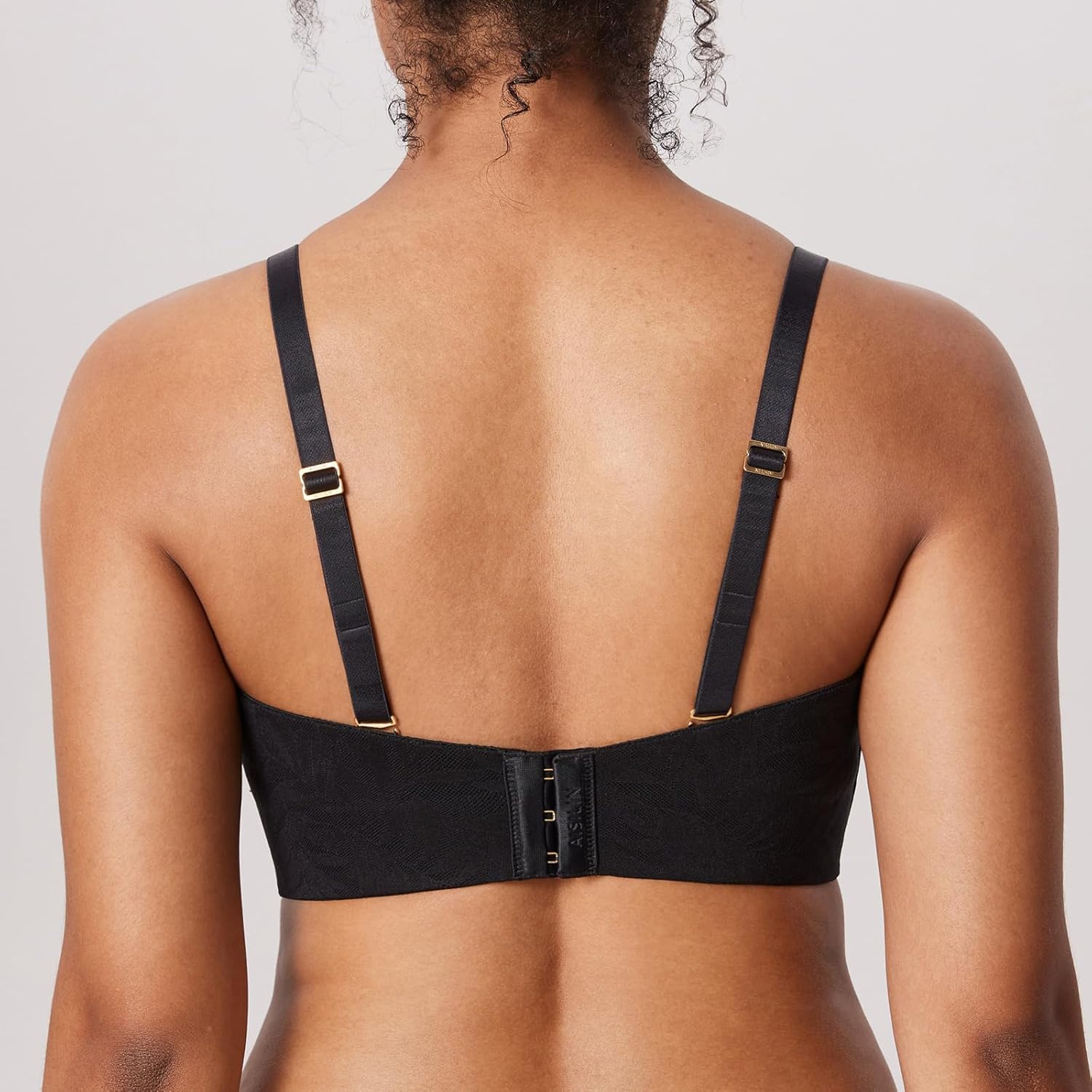 AISILIN Women's Strapless Bra for Big Bust Minimizer Unlined Underwire Plus Size Lace Bandeau - Image 2