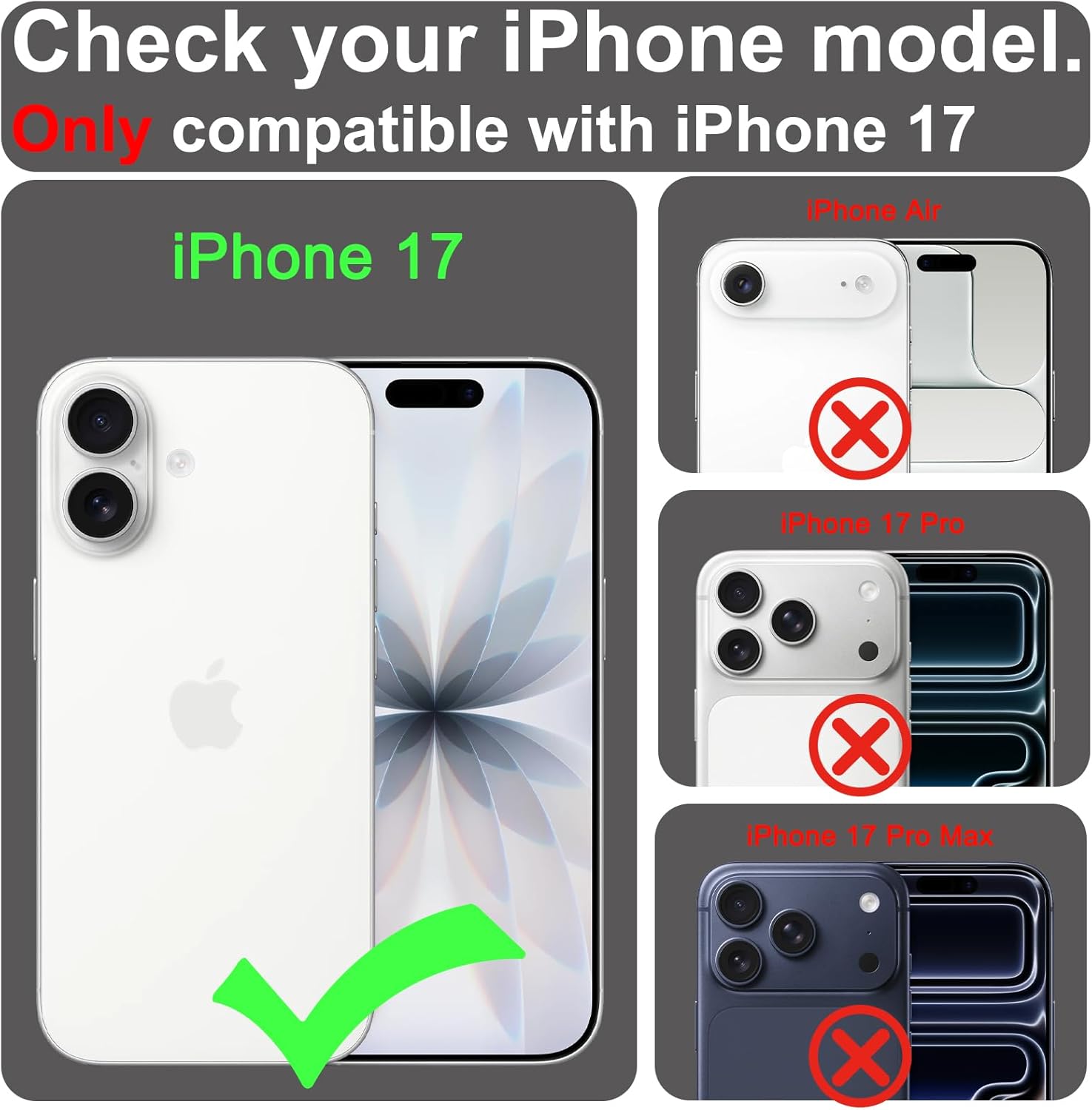 VANAVAGY Compatible for iPhone 17 Wallet Case for Magsafe Wireless Charging, PU Leather Flip Folio Shockproof Phone Cover with Wrist Strap RFID Blocking Card Holder [Screen Protector],Blue