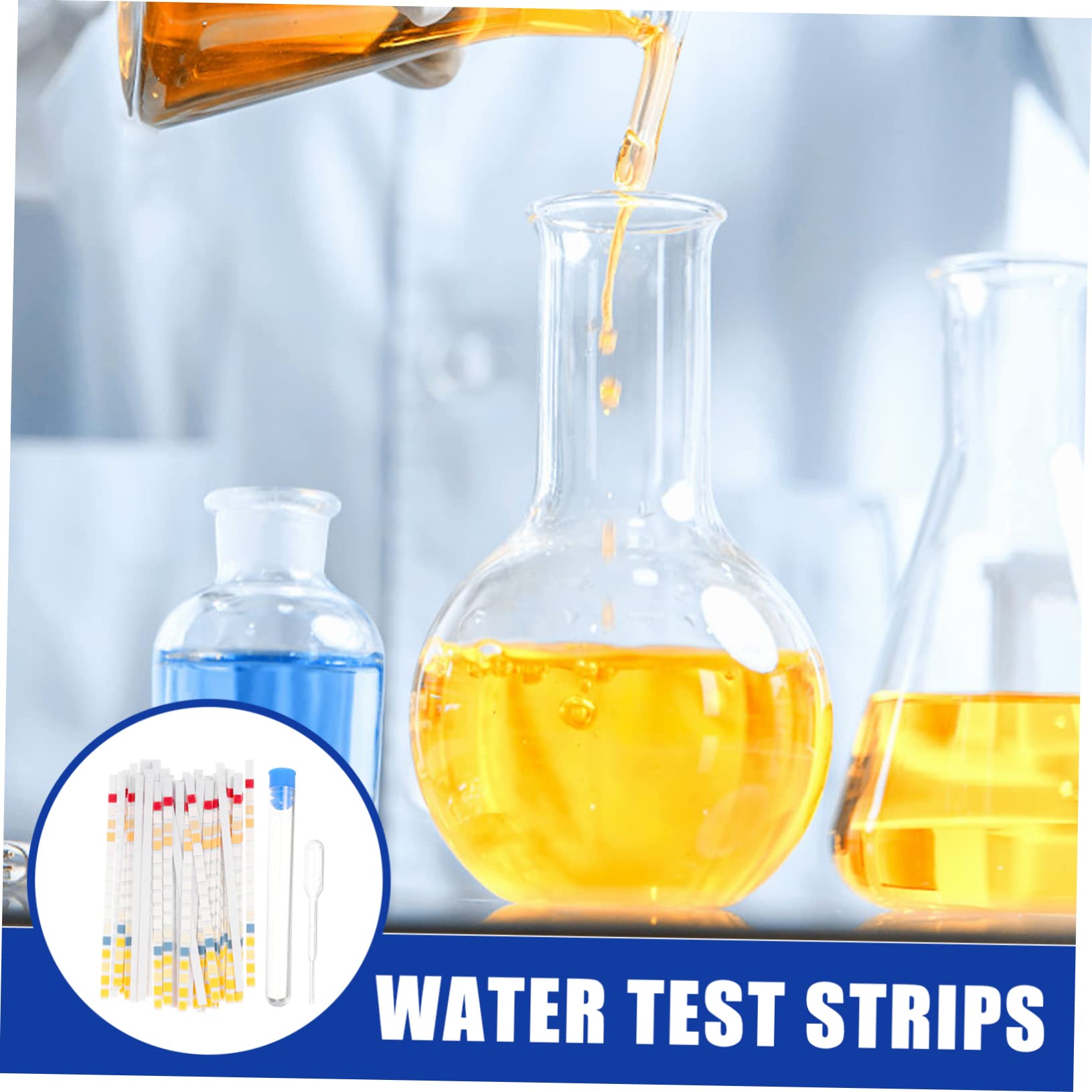 2 Series Tiras De Prueba De Agua Potable Test De De Agua Rápido Y Para De Grifo Y Familiar Incluye Gotero Y Tubo De 50 Piezas*2