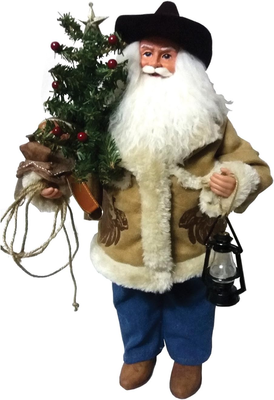 Santa's Workshop 6795 Cowboy Santa Figurine, 18", Multicolored