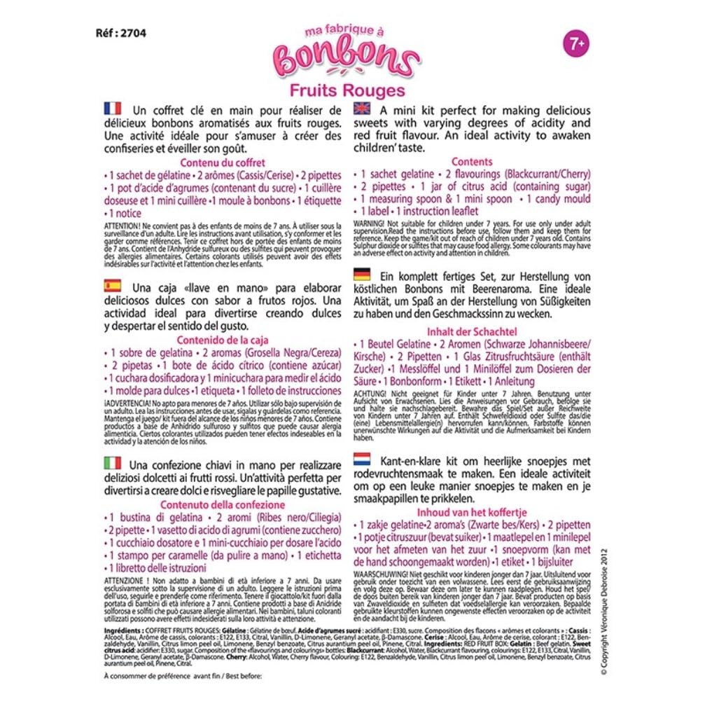 Mini Fabrique à Bonbons : Fruits Rouges - Sentosphère
