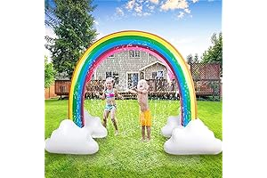 Inflatable Rainbow Cloud Sprinkler: Cool Summer Fun for Kids!