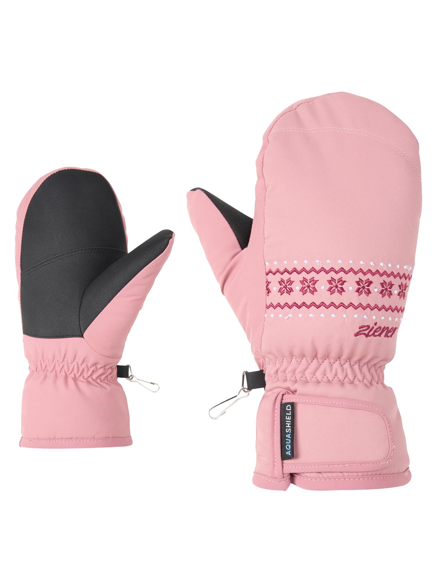 Ziener Children's LAILLANI Ski Mitten/Winter Sports | Waterproof, PFC Free, Rose Blossom, 7.5
