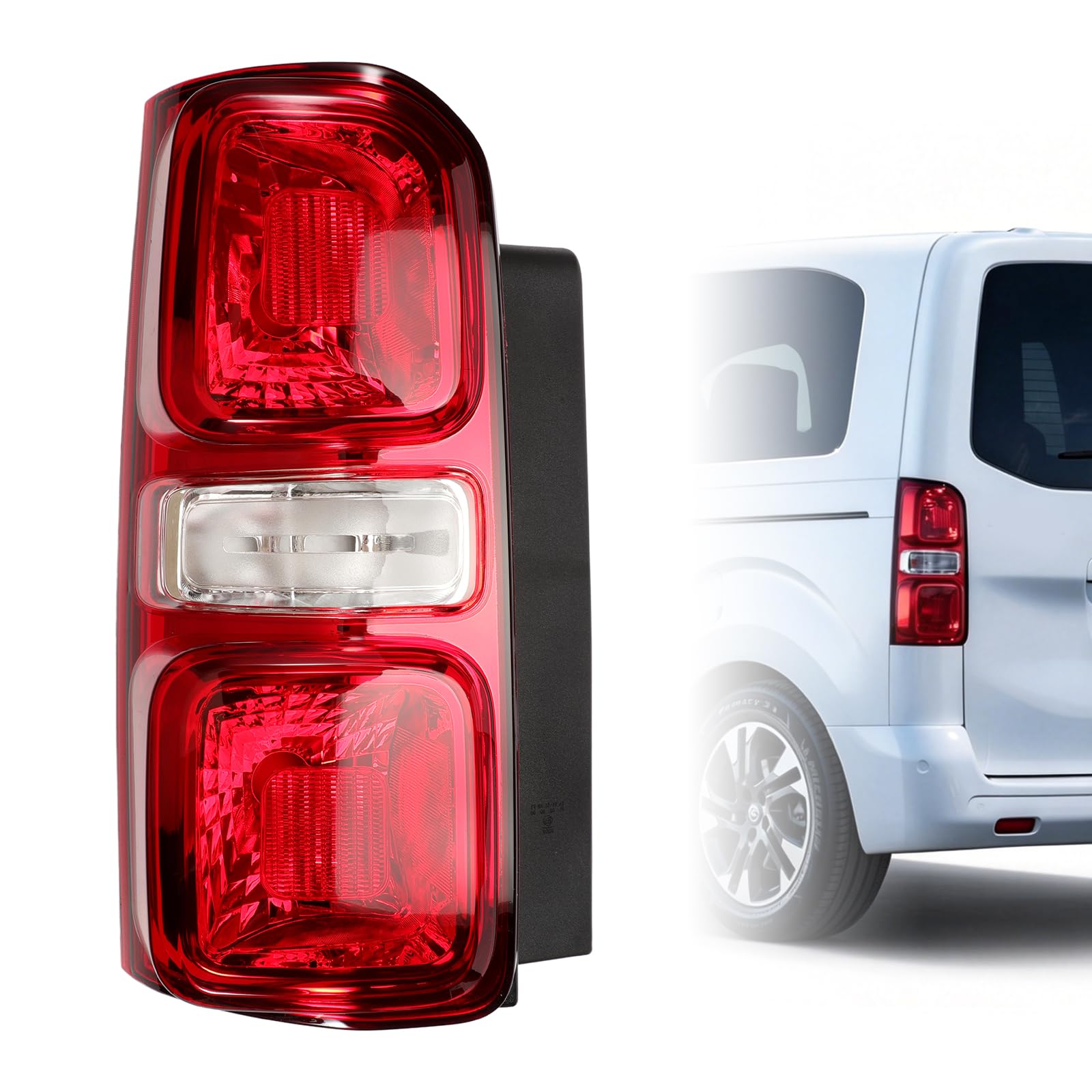 Piloto Trasero Izquierda para Expert Traveller Jumpy 2016+ Vivaro C 2019+ | Faro Trasero Spacetourer Proace 2016+,Zafira Life 2019+ luz freno, luz marcha atrás, intermitente luz posición 9808243180