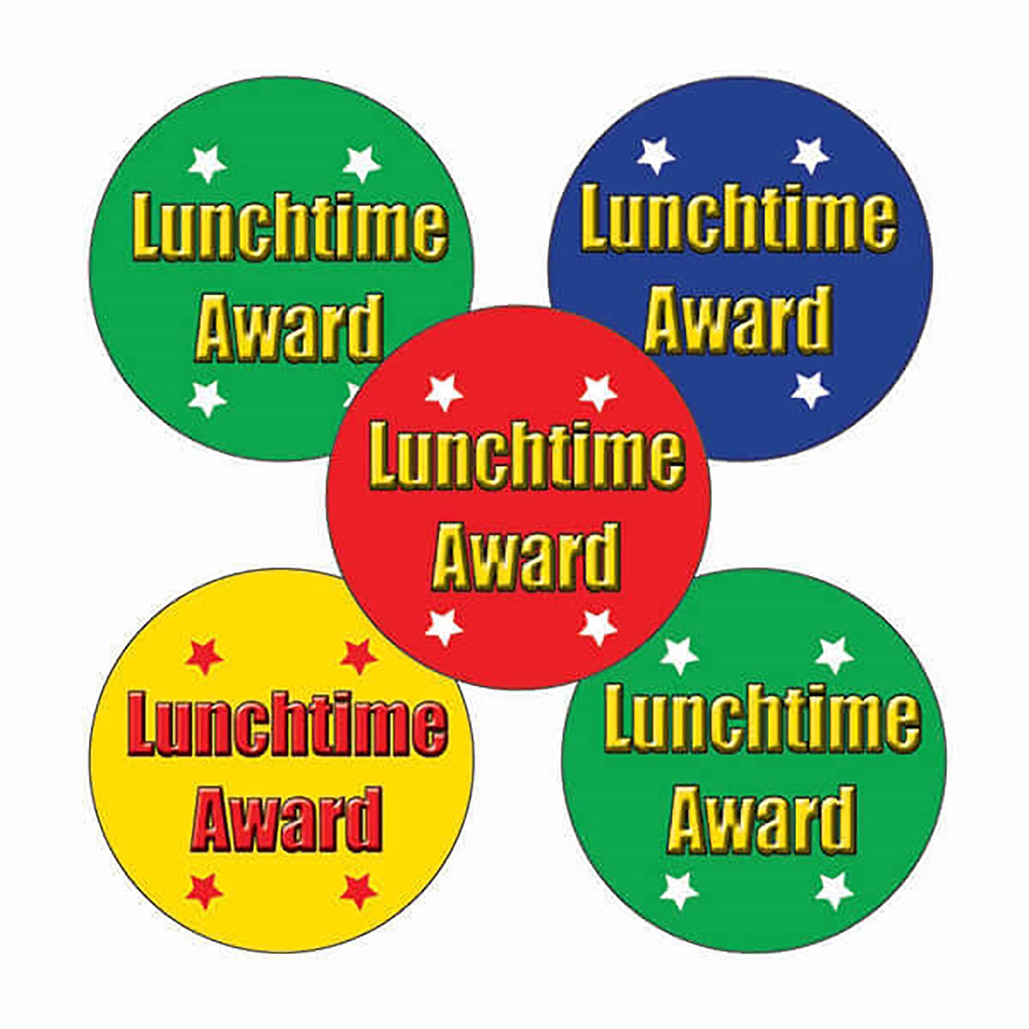 560 Mixed Lunchtime Award Motivational Childrens Pupils School Teachers Praise Reward Stickers Value Pack 25mm Primary Teaching Services