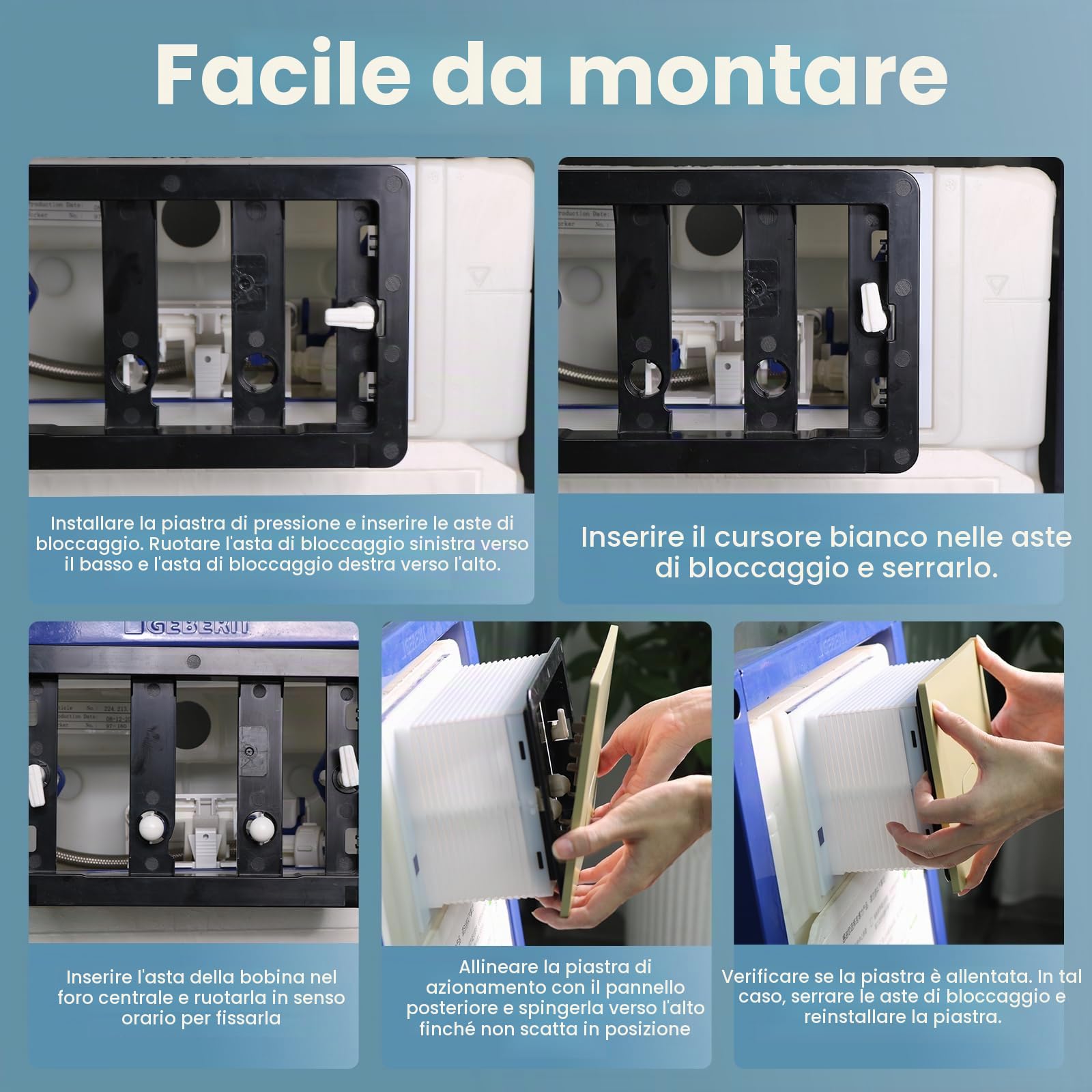 Placca Di Comando Wc,Compatibile Con Geberit 01,20,30,50,Up300,Up320,Piastra Doppio Scarico,Silenziosa,Dimensioni 243×163 Mm,Completa Di Set Di Leve Di Scarico E Telaio Di Montaggio (oro)
