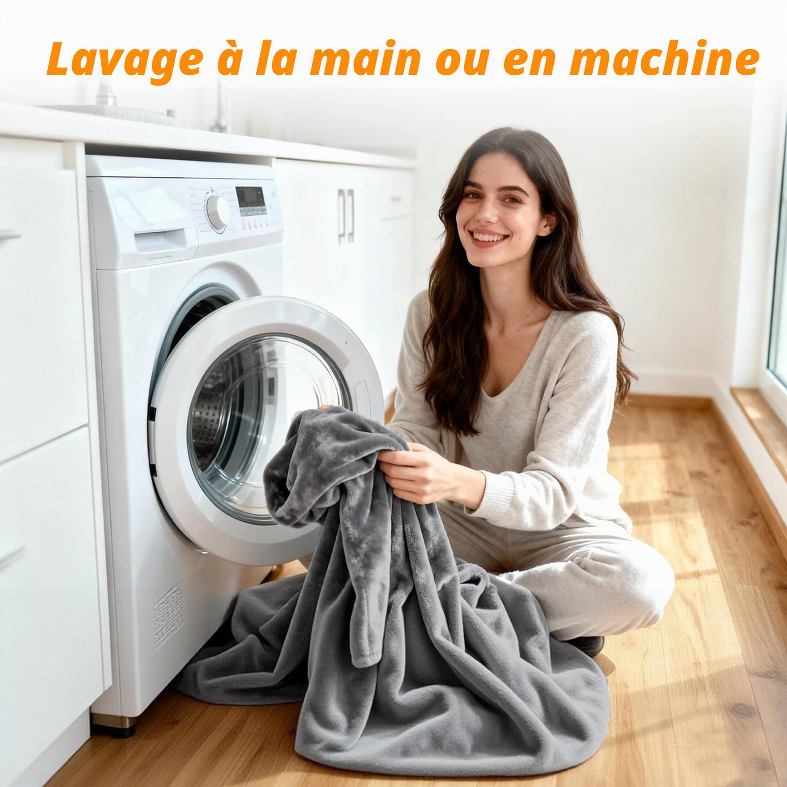 Grand Coussin de Lecture avec Appui-Tête Détachable et Accoudoir, Coussin en Forme d'Os pour Adultes avec Housse Lavable à Longs Poils, Coussin Ergonomique pour le Dos, Coussin de Lecture