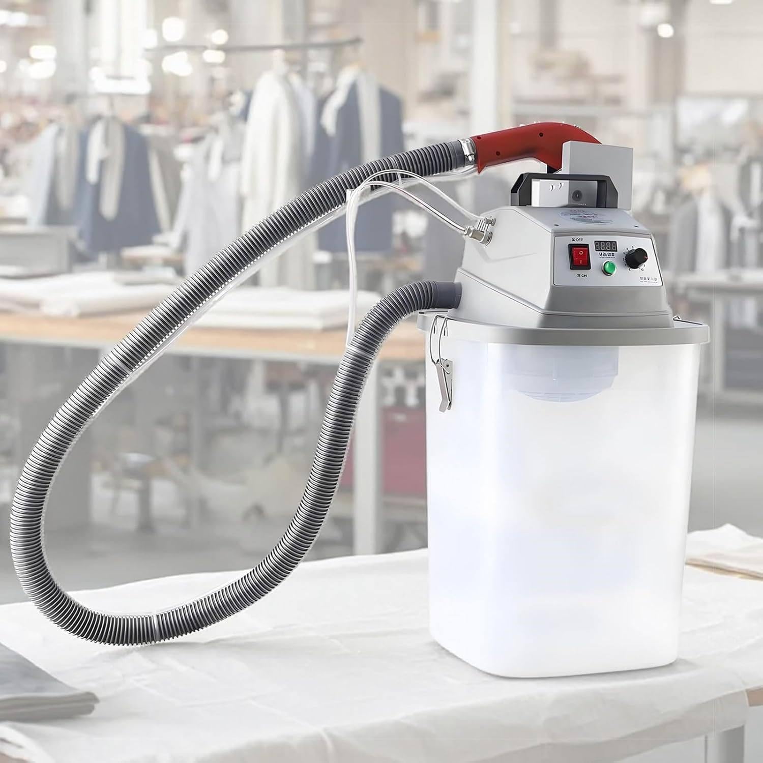 JXYQ Electric Thread Trimmer with Storage Bucket, Suction and Cutting, 28000 RPM, Single Head, Stepless Speed Regulation for Garment Factories