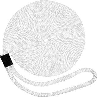 SGT KNOTS Solid Braid Polypropylene Dock Lines (2-Pack) - Braided PolyPro Rope Dock Line - Marine Dockline Docking Ropes for Boat/Boats