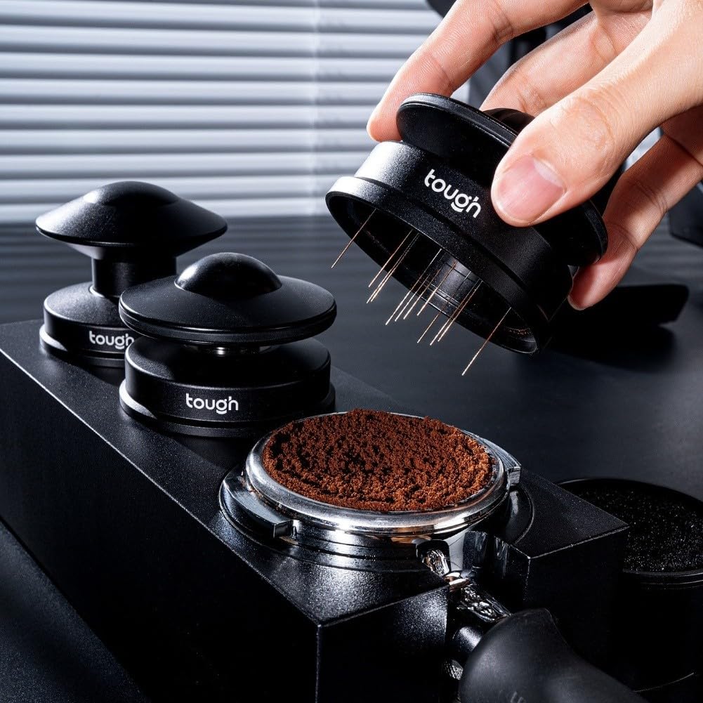 Juego de distribuidor y prensador de café de 58 mm, herramienta de nivelación de café de aluminio para una distribución uniforme, para Barista accesorios para máquinas portafiltros (cafeteras de café)