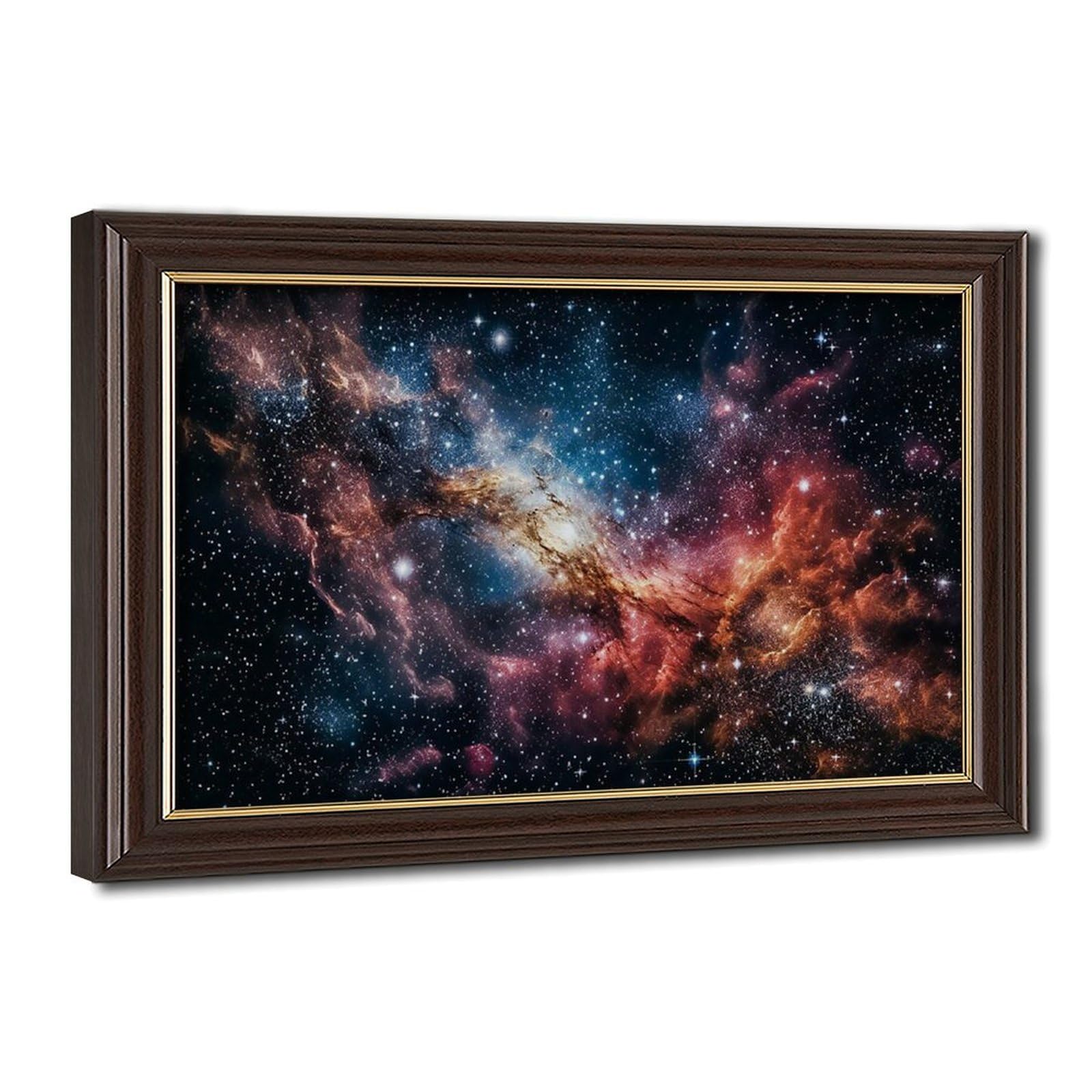 Bareronor Galaxy Nebula Cosmic Space Canvas Poster Bedroom Decor Landscape Office Room Decor Gift 16" L X 24" W