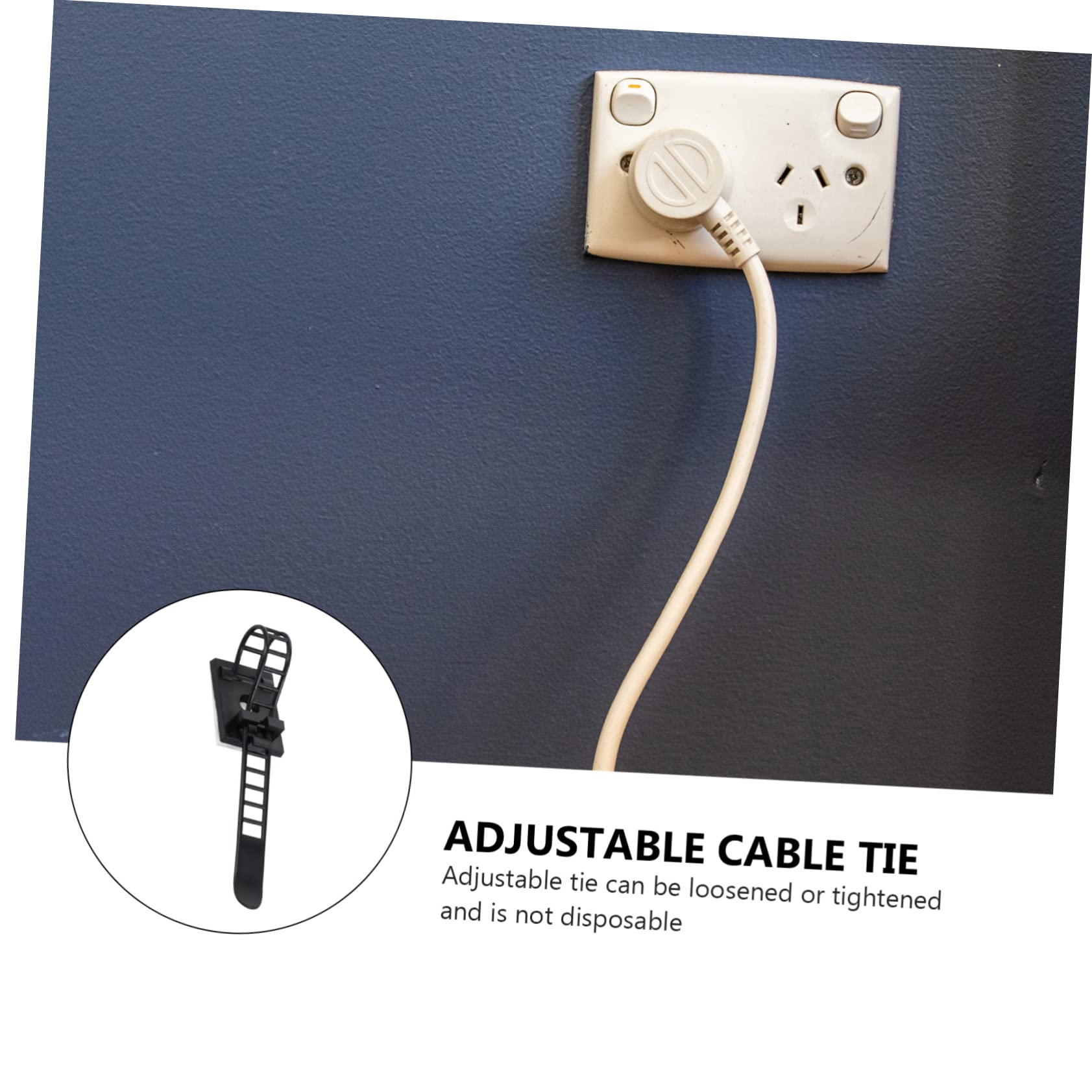 DOITOOL 150stücke Selbstklebende Kabelclips Für Kabelmanagement Verstellbare Kabelhalter Ordentlichen Organisation Von Ladekabeln Usb-kabeln Und Netzkabeln