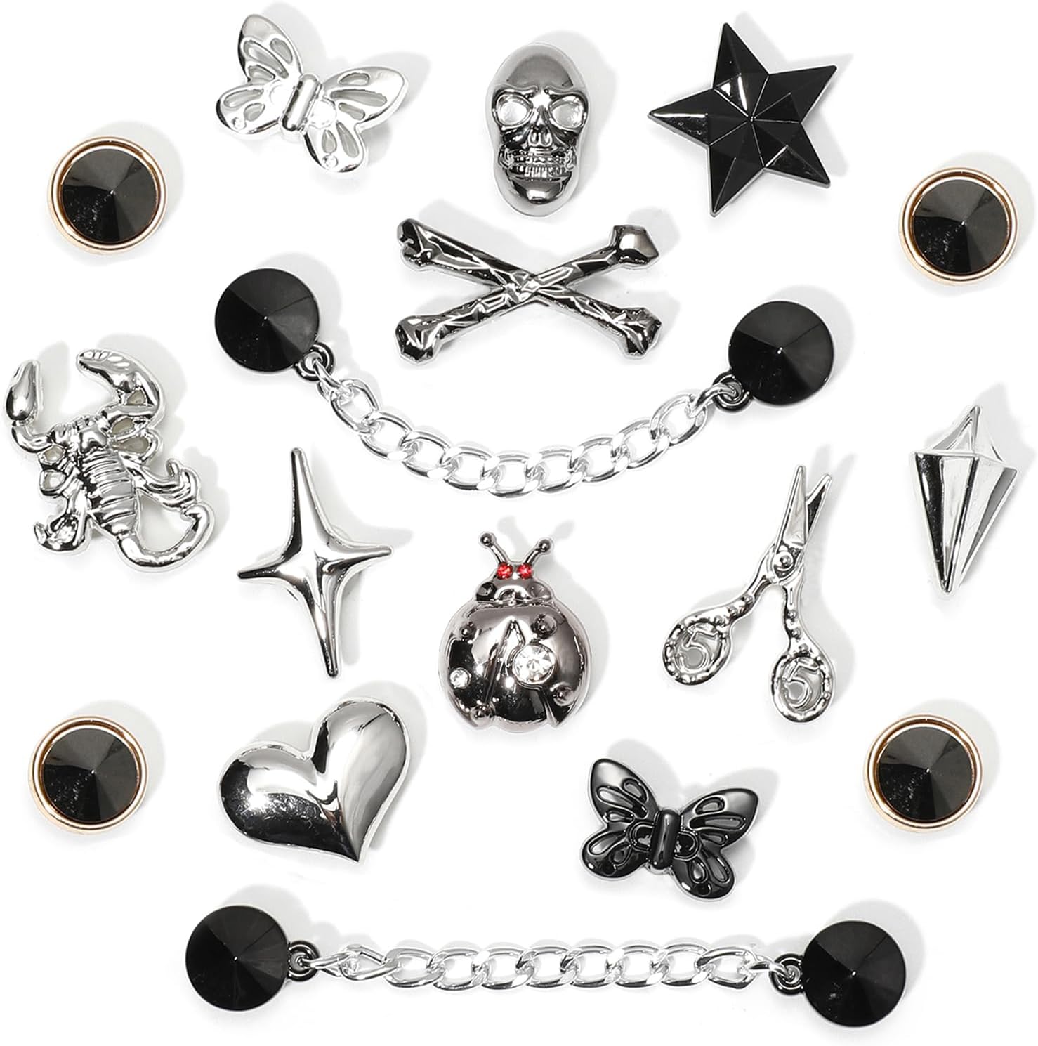 Bling Shoe Charms for Women, Sparkle Rhinestones Shoe Decoration Charms, Girly Shoe Chains, DIY Shoe Accessories for Party Favor