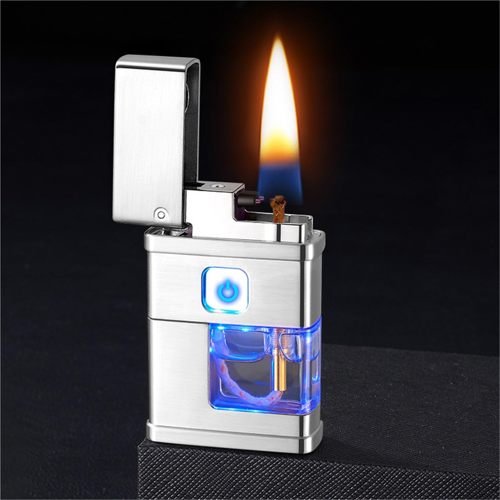 Briquet à kérosène intelligent 4 modes avec réservoir LED