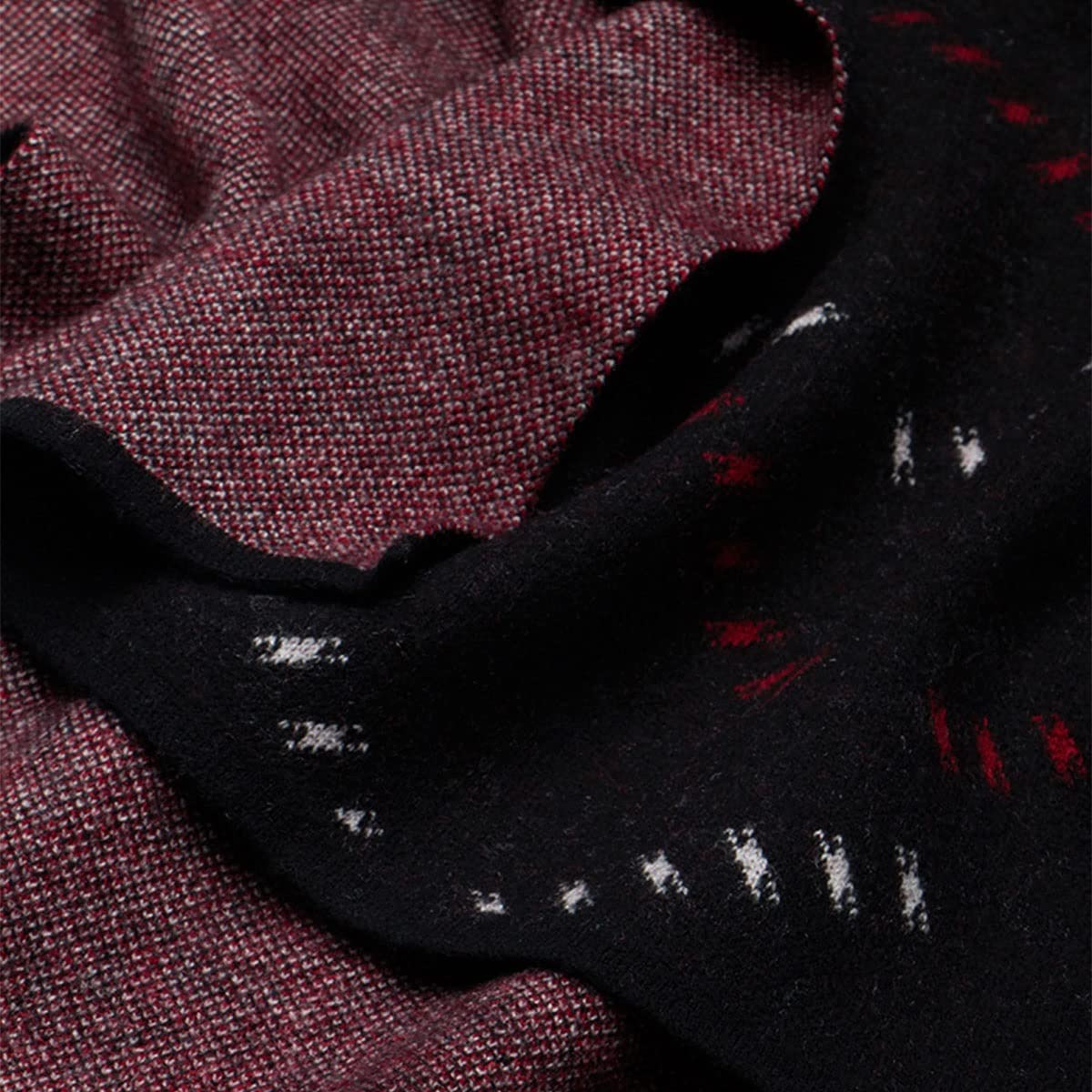 Sciarpa in pura lana, coperta scozzese invernale calda da uomo, sciarpa avvolgente in cashmere spesso e morbido