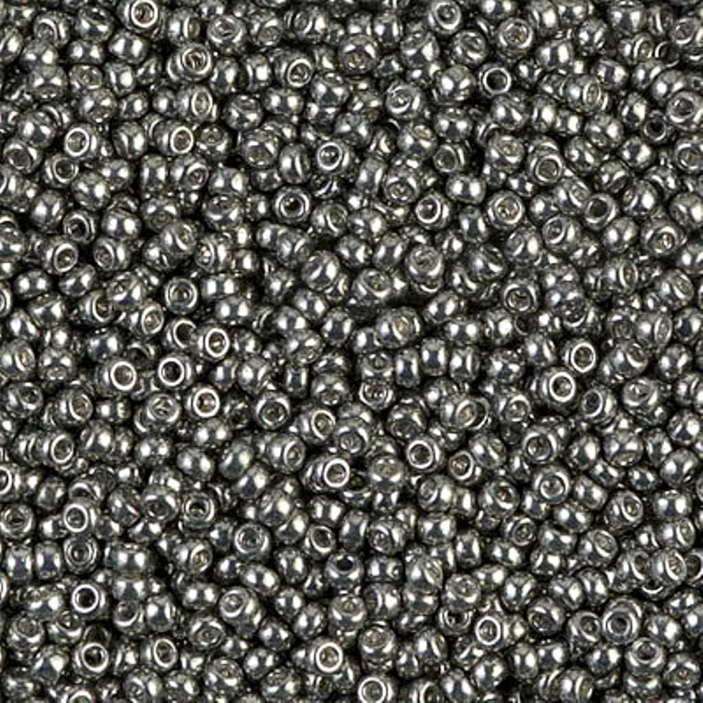 Galvanized Dk Steel Miyuki 11/0 rocailles glass seed beads 24 grams