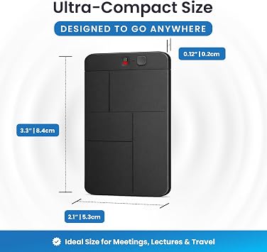 aTTo Digital AI Voice Recorder AI Transcription, Multiple Languages & Noise Cancellation 64GB Memory, 500 Hours Recording & 30-Hour Battery Portable, Compact Design for Professionals & Students