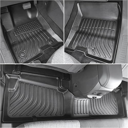 Miniatura 7 de IKON MOTORSPORTS Alfombrillas de suelo de TPE 3D, compatibles con Ford Maverick 2.5L Hybrid 2022-2025, revestimientos antideslizantes impermeables
