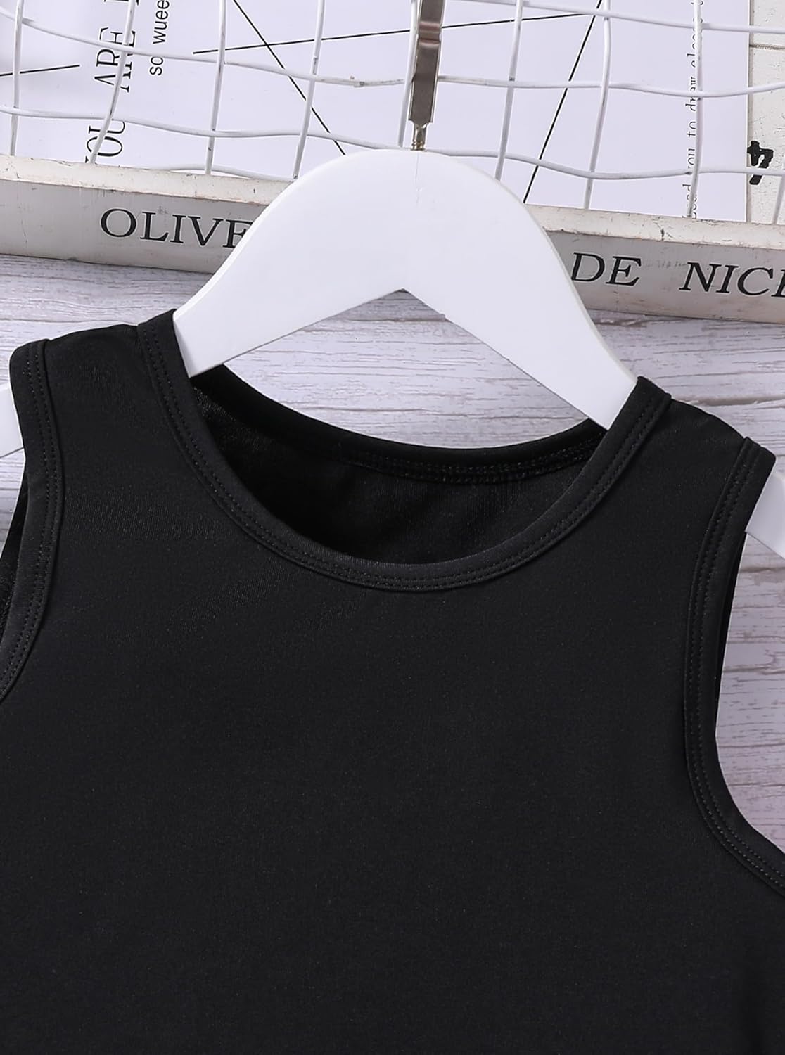 Girls' 2 Piece Outfits Sleeveless Crop Tank Tops and Cargo Pants Clothing Set - Image 3