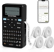 SUPVAN E11 Bluetooth Label Maker Machine with 4 Tapes, Support Keyboard ...