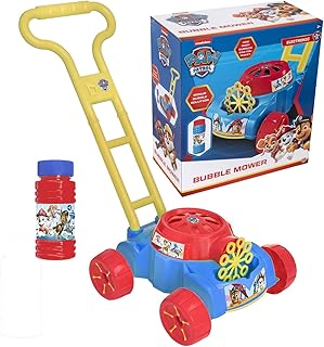 Paw Patrol Bubble Lawnmower Bubble Machine | Includes Paw Patrol Bubble Mower and Bubble Solution | Paw Patrol Push Along Toy Lawnmower for Kids | Paw Patrol Toys for Kids Bubble Makers Ages 3+