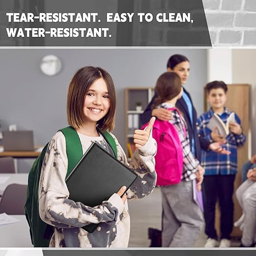 Miniatura 6 de Henoyso Paquete de 2 carpetas portapapeles con bolsillo para bloc de notas, portapapeles de cuero con portapapeles de almacenamiento, folio con