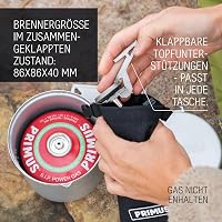 PRIMUS Express Gázfőző Kemping Túrázás Outdoor Főzőlap Izobután Gáz Rozsdamentes Acél Ezüst 96g 6