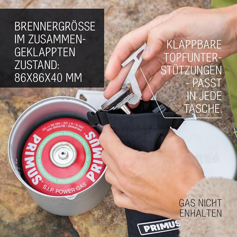 PRIMUS Express Gázfőző Kemping Túrázás Outdoor Főzőlap Izobután Gáz Rozsdamentes Acél Ezüst 96g