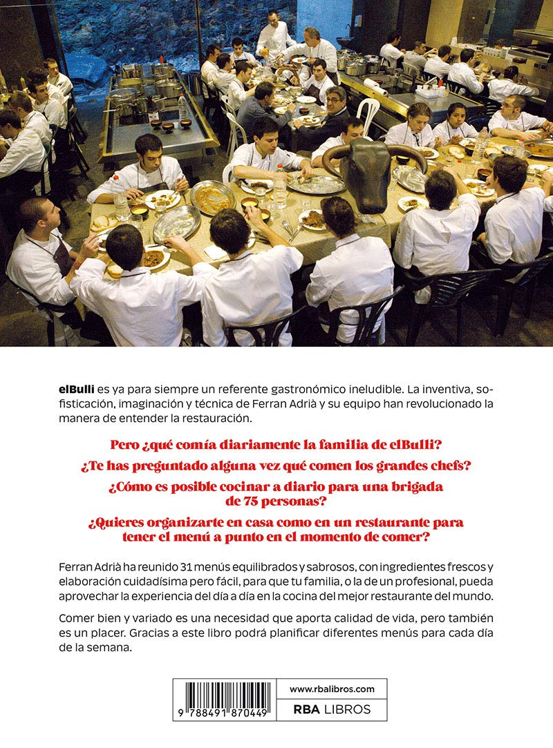 La comida de la familia: El Bulli. Ferran Adrià (Gastronomía y cocina)