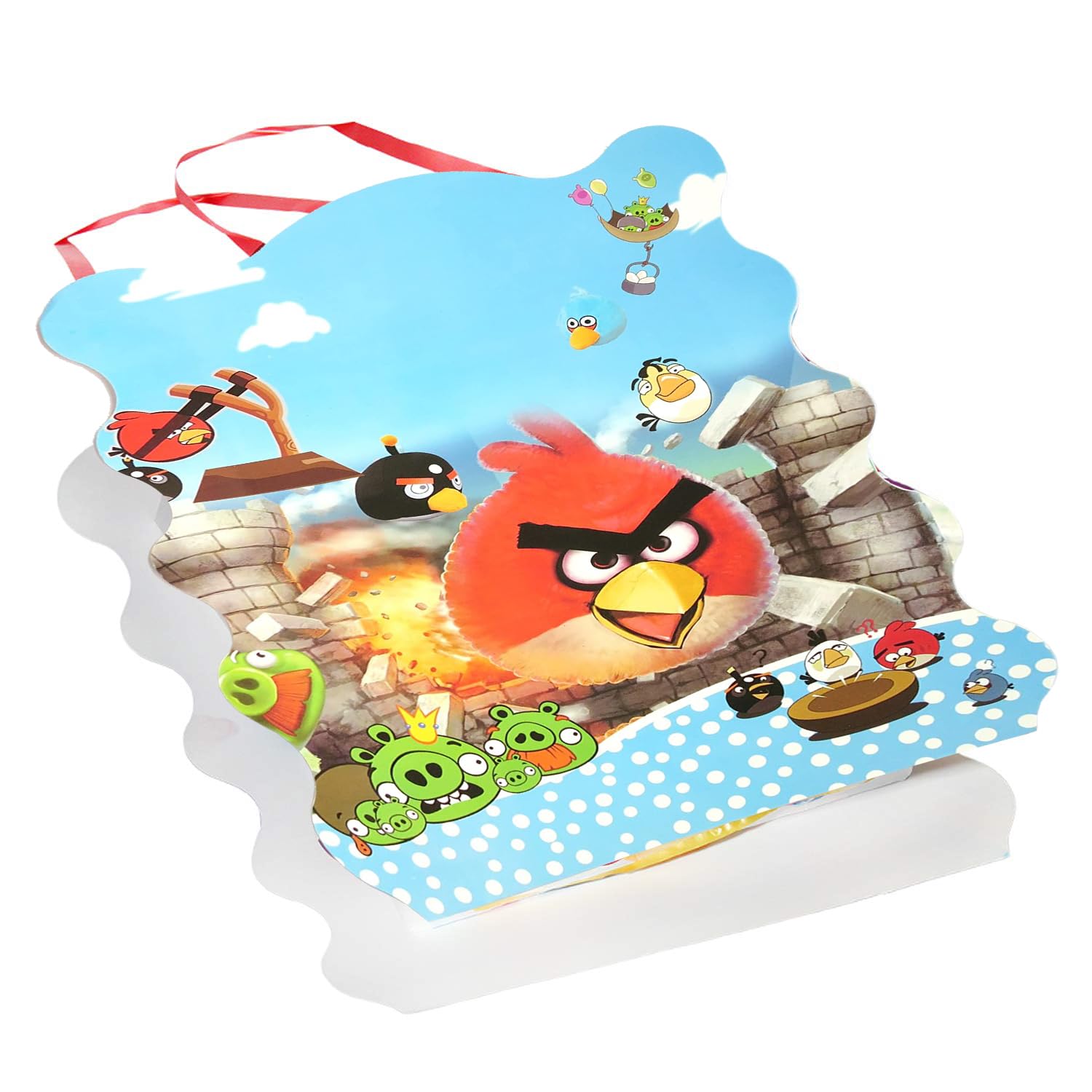 Funcart Angry Bird Multicolor Bird Pinata Khoi Bag, Kids Party Favors for Kids Goodie Bags Stuffer Birthday Toy Party Favors Bag - Image 3 thumbnail