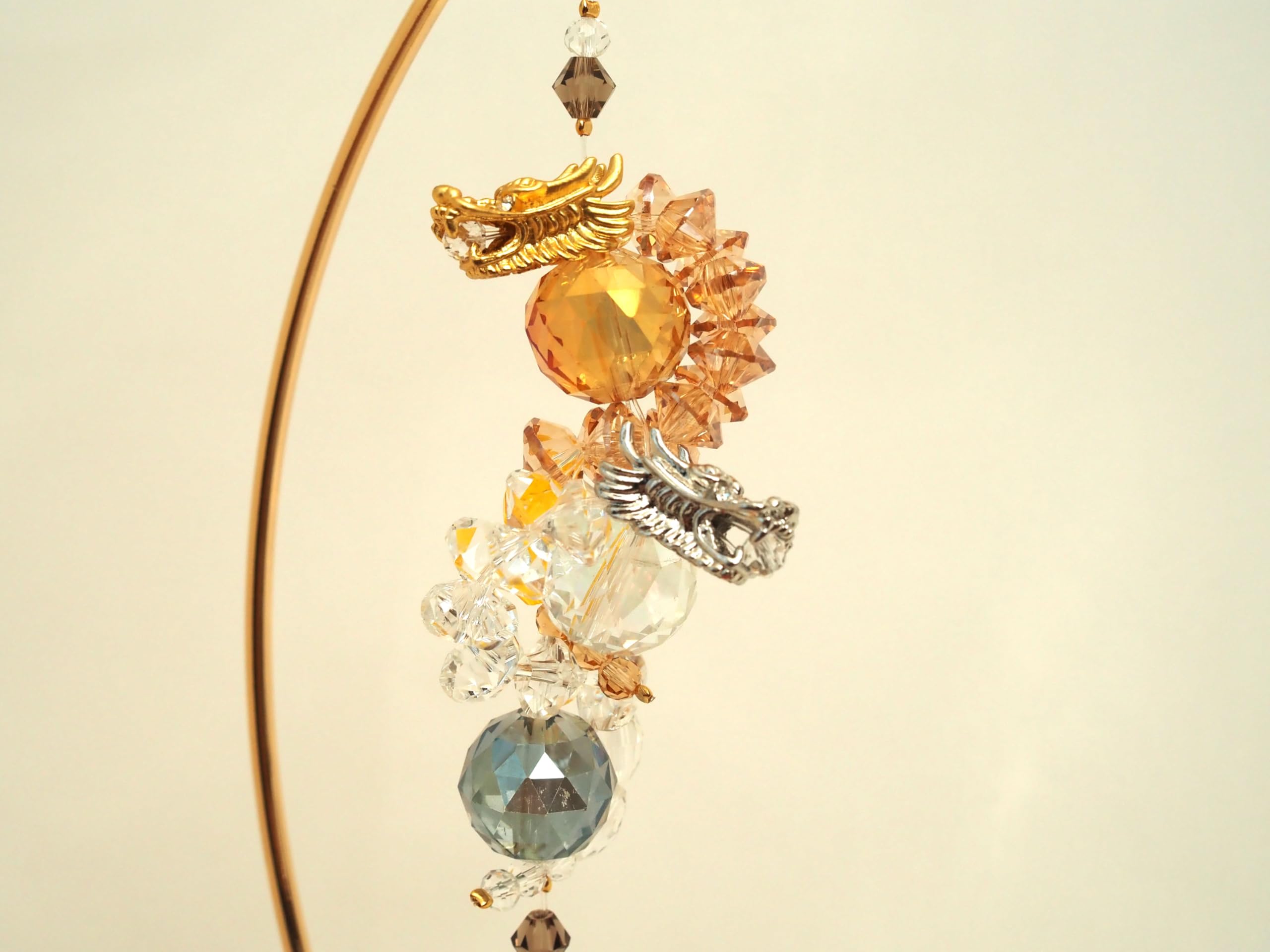 Amazon.co.jp: RELIGHT サンキャッチャー スタンド 付き 双龍 陰陽