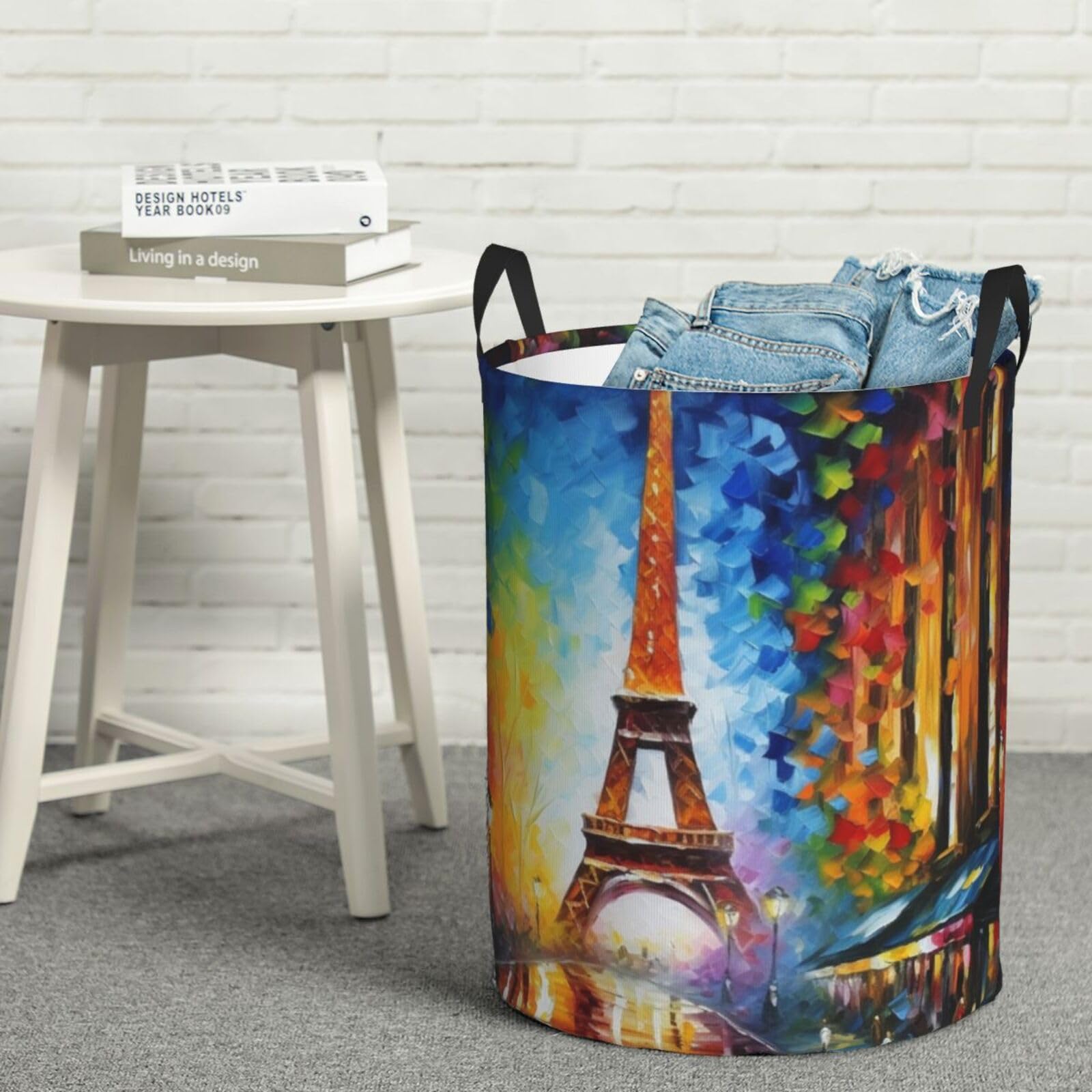 Panier à linge autoportant anti-humidité : grand sac pliable Paris étanche