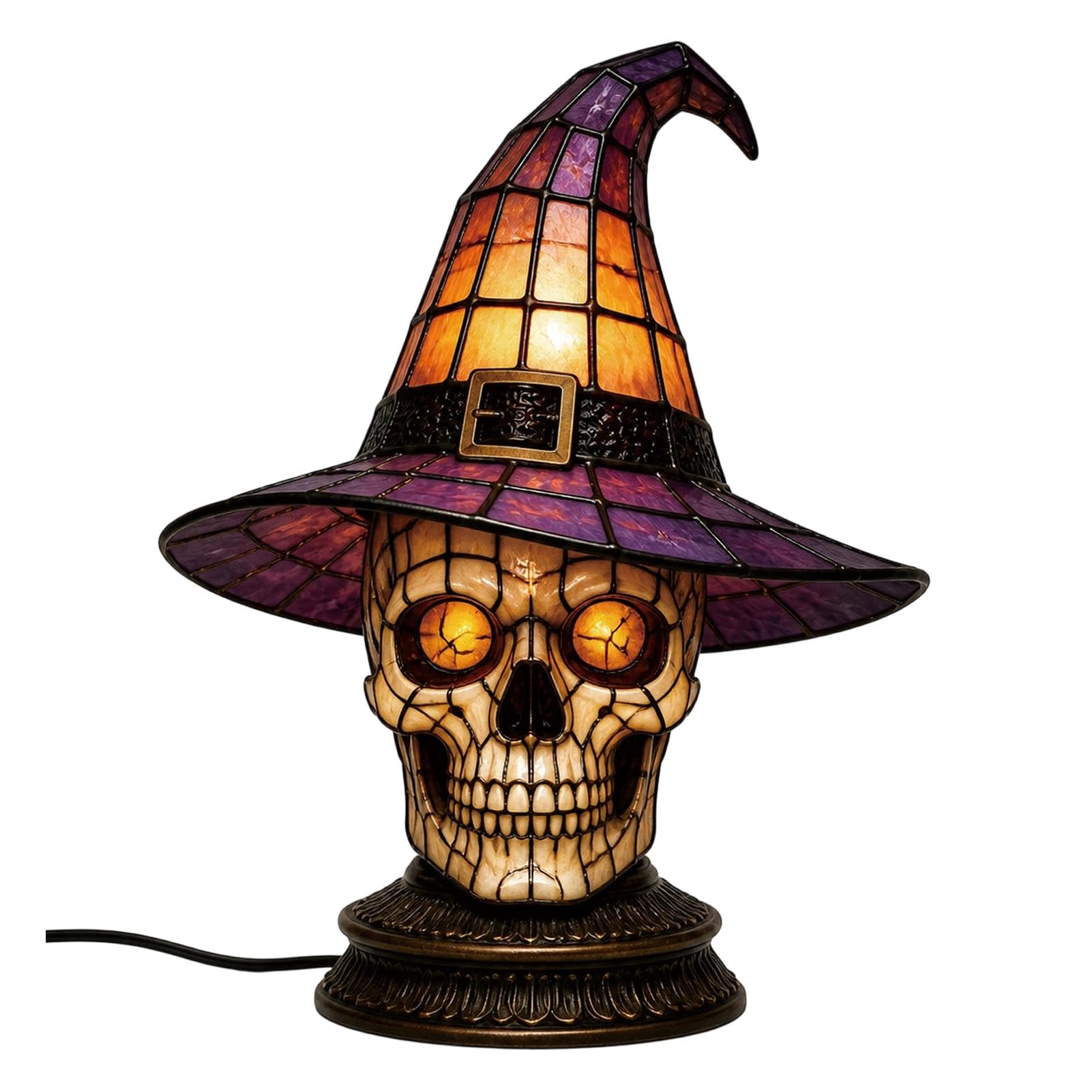 Troxel Witch Hat Lamp LED Light Gothic Decor Warm Glow Night Light for Bedroom Mantel Bookshelf Entryway Halloween Party Witchy Room D L