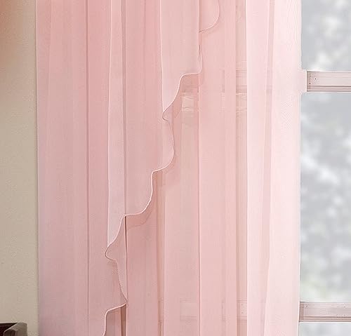 Vista 550 de Today's Curtain - Cortina Emelia de gasa original, panel de 84 pulgadas, negro, 60 pulgadas de ancho x 84 pulgadas de largo