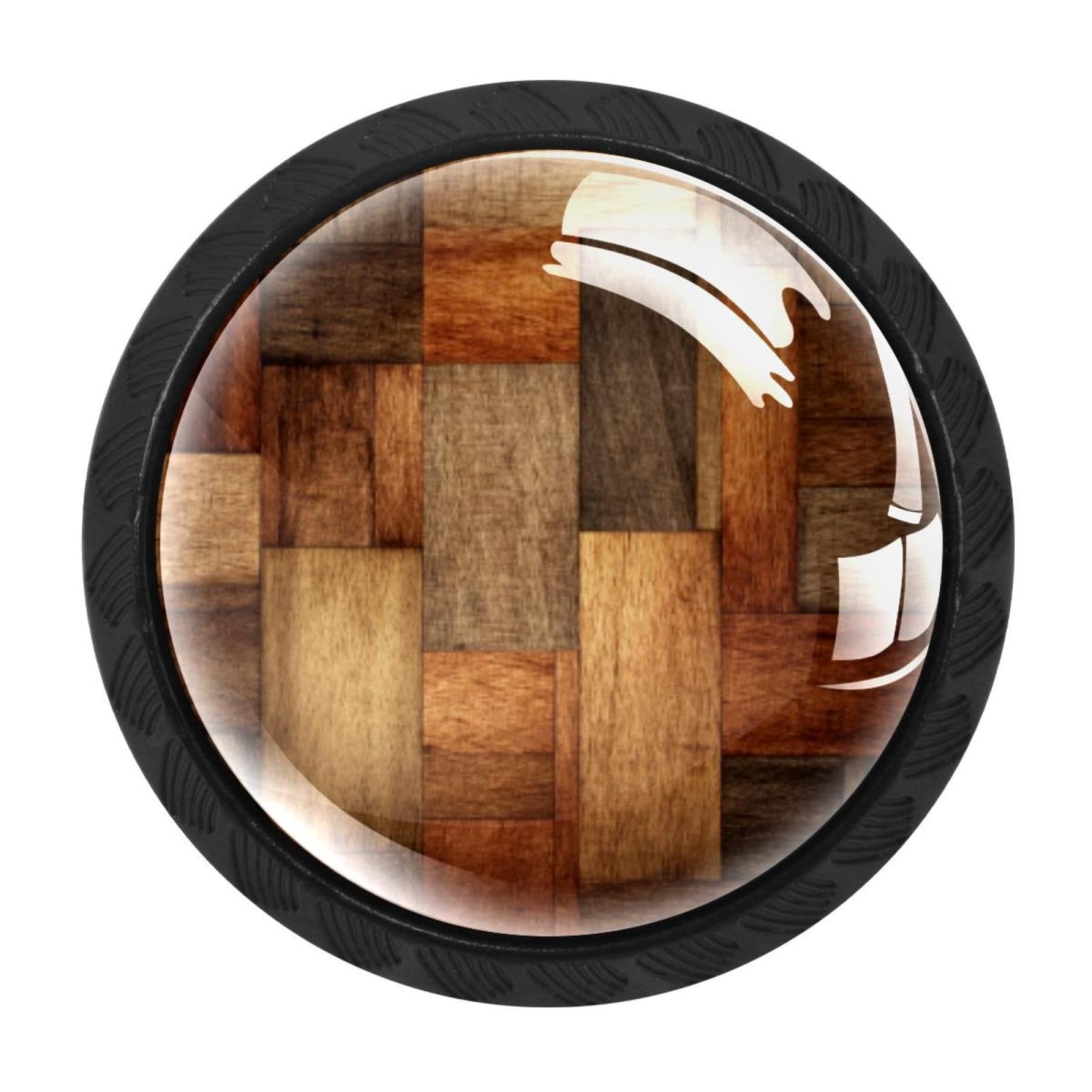 Chenzzzz Multicolored 10 4 Pieces Wood Floor Background (1) Kitchen Cabinet Knobs Drawer Knobs Dresser Knobs Black Knobs Drawer Pulls Dresser Drawer Handles Knobs For Dresser Drawers