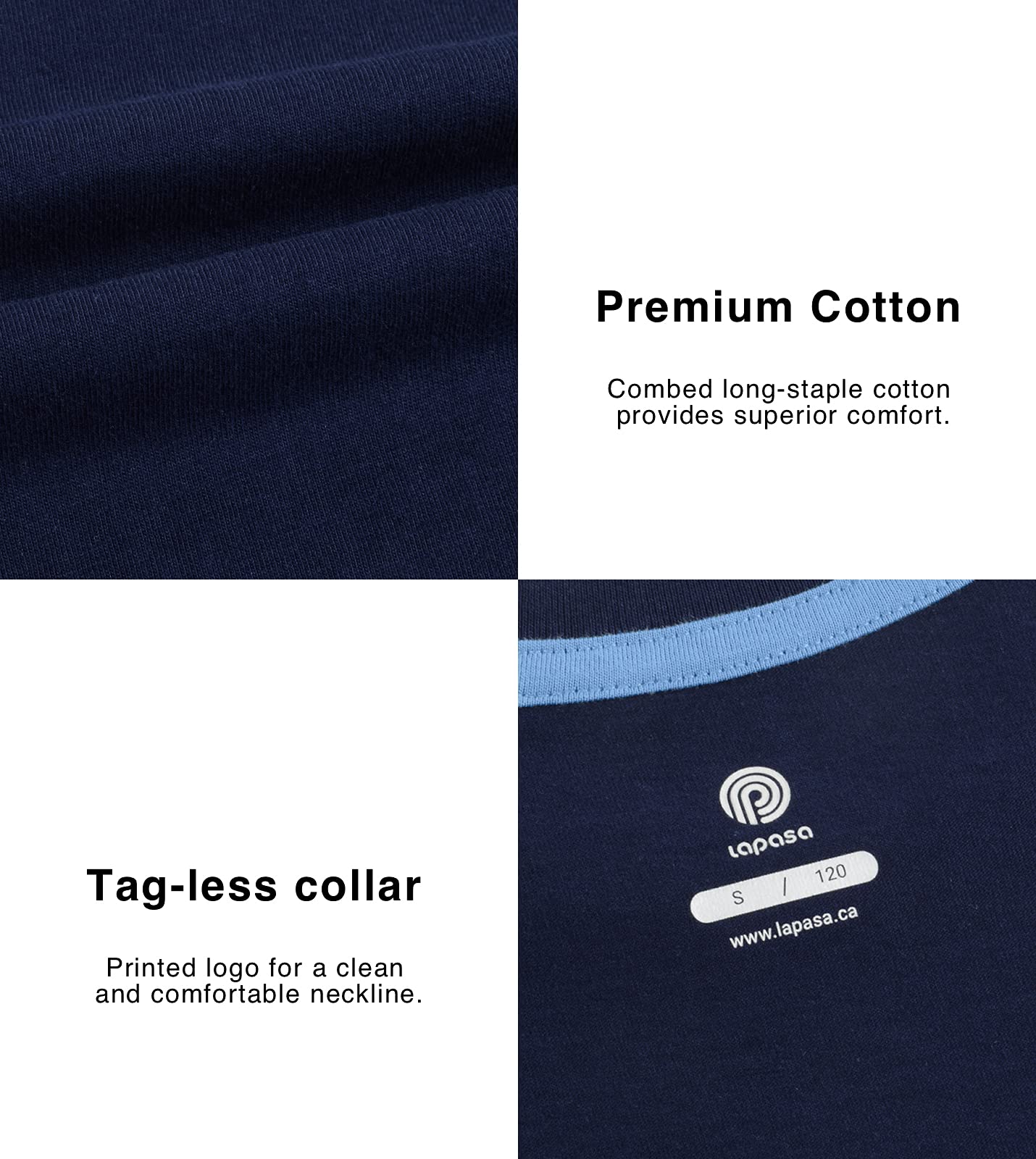 LAPASA Pacco da 4 T-Shirt 100% Cotone Bambini e Ragazzi Unisex K01 - Abbigliamento Estivo Magliette Manica Corta Colori Assortiti Tinta Unica Fantasie